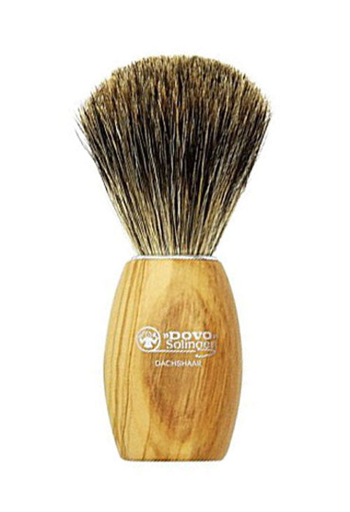 Dovo Solingen Olive Wood Pure Badger Hair Shaving Brush - Orcadia