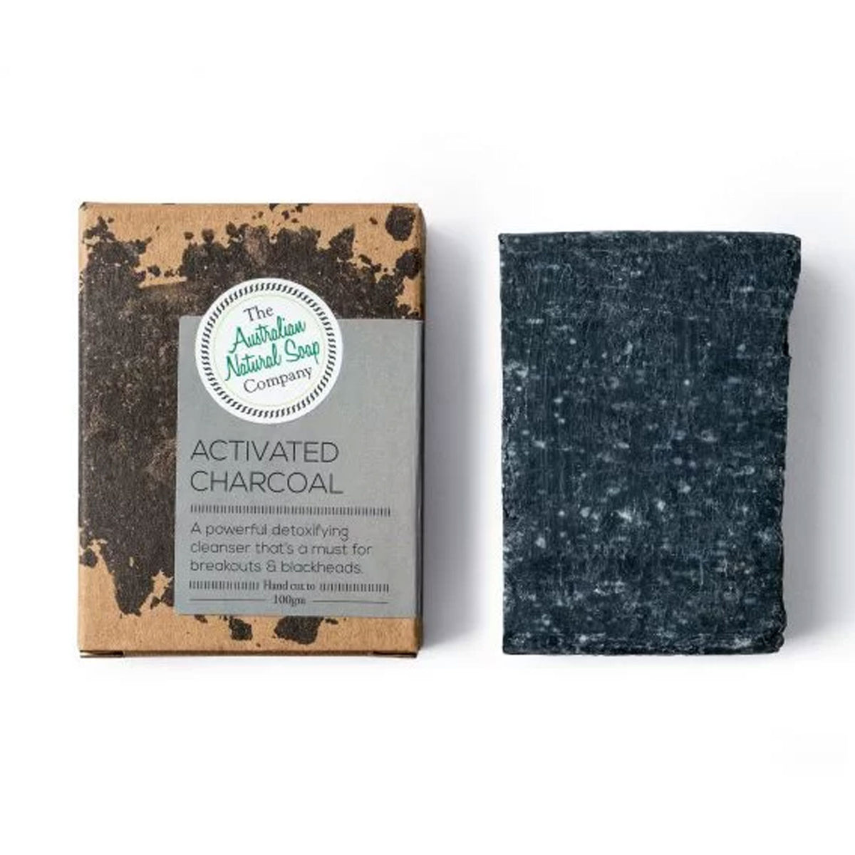 Australian Natural Soap Co - Activated Charcoal Cleanser Soap Bar 100g - Orcadia