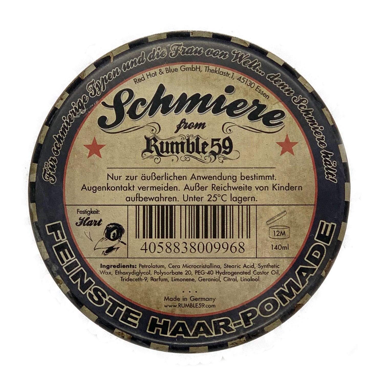 Schmiere Poker Pomade - Special Edition Poker Strong Hold 140ml - Orcadia