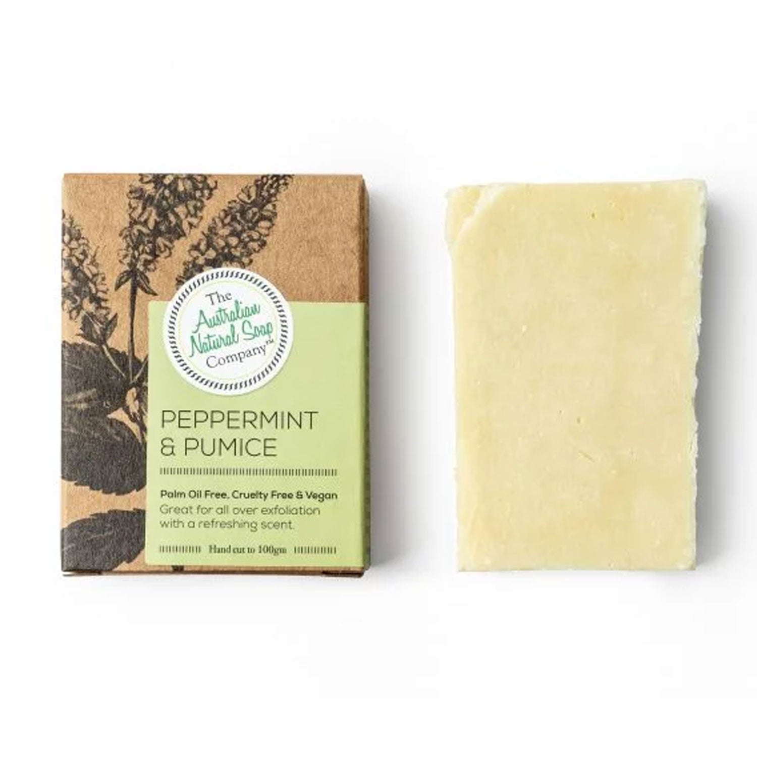 Australian Natural Soap Co - Peppermint & Pumice Soap 100g - Orcadia