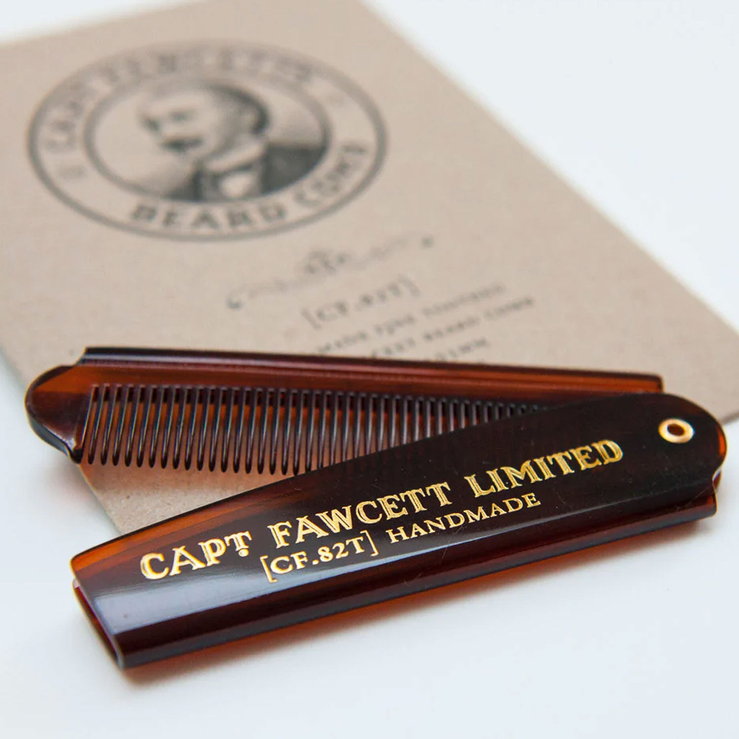 Captain Fawcett Folding Pocket Beard Comb - Orcadia
