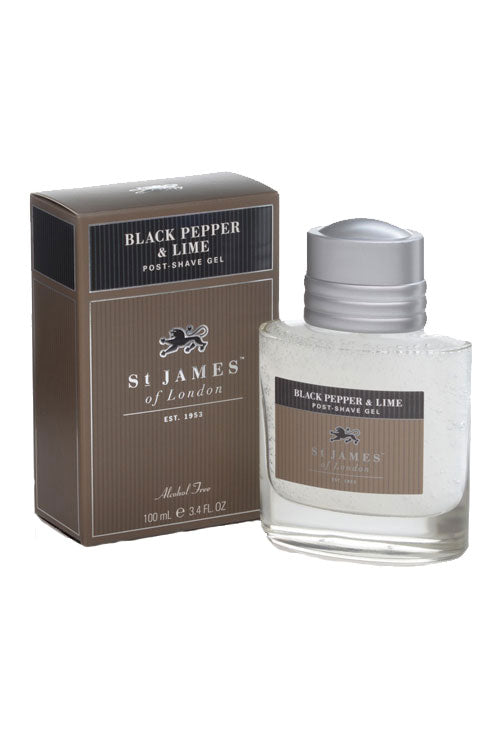 St James of London Black Pepper & Persian Lime Post Shave Gel 100ml - Orcadia