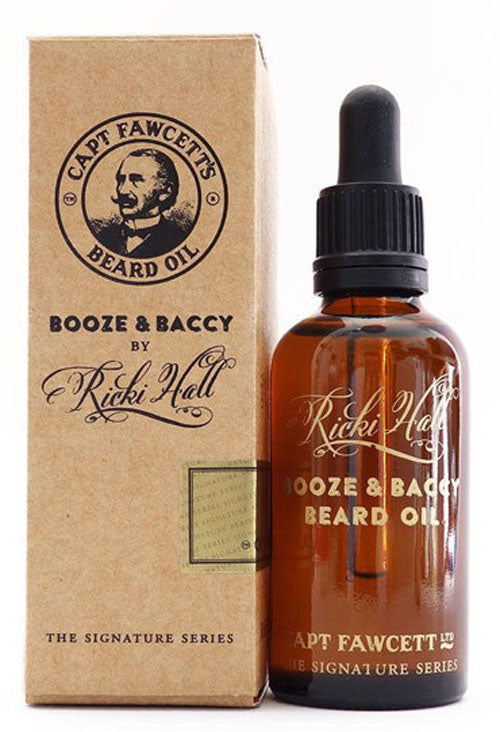 Captain Fawcett Ricki Hall's Booze & Baccy Beard Oil 50ml - Orcadia