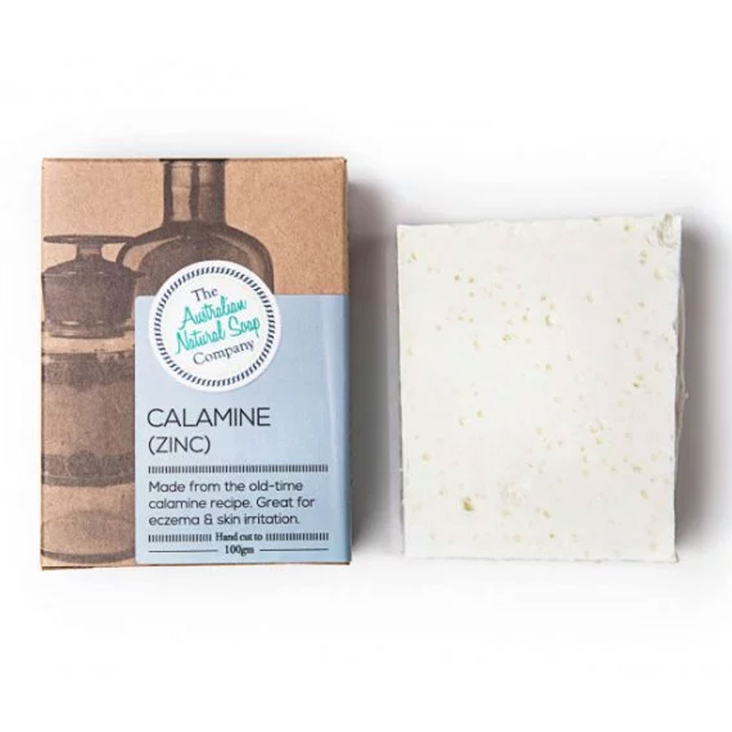 Australian Natural Soap Co Calamine (Zinc) Soap 100g - Orcadia