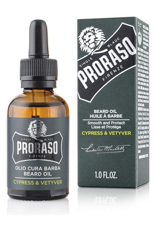 Proraso Beard Oil Cypress and Vetyver 30ml - Orcadia