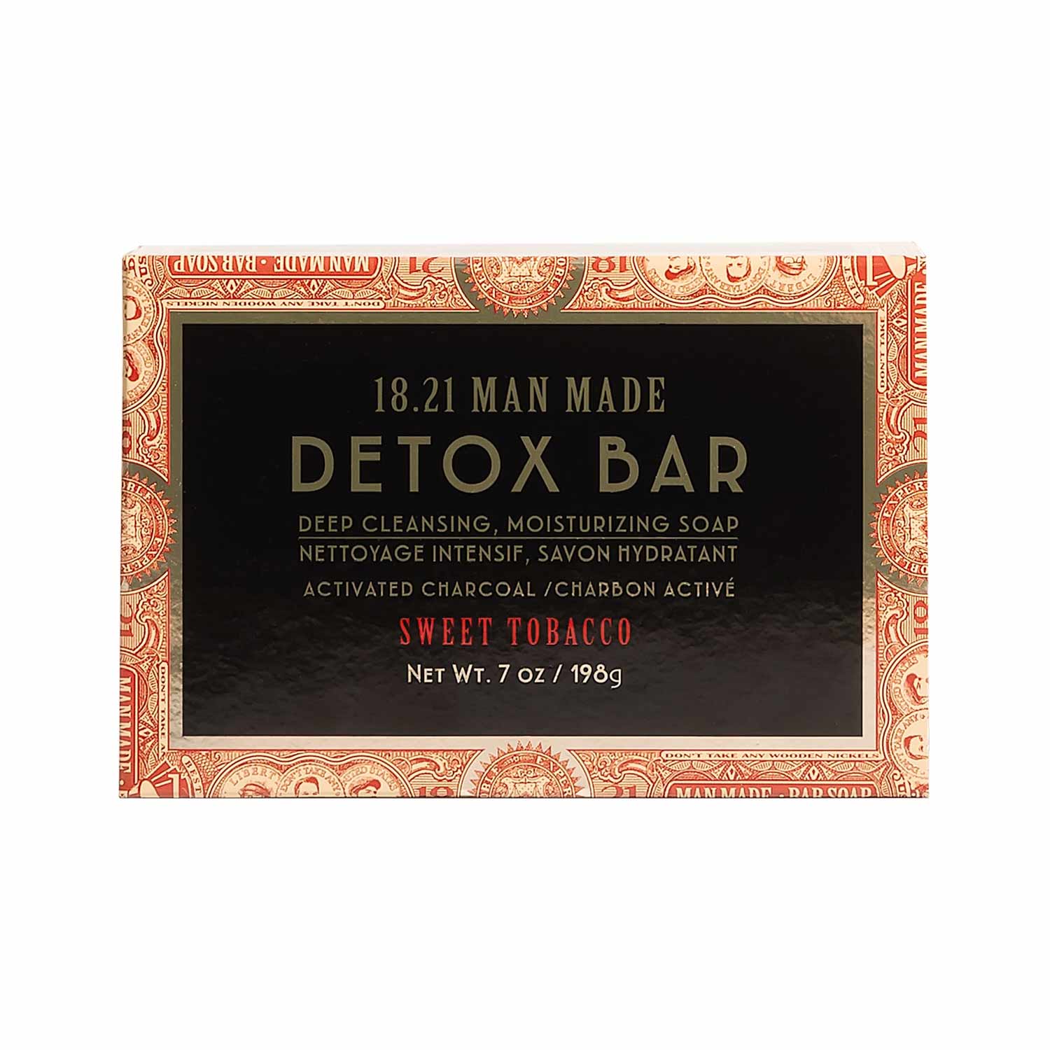 18.21 Man Made Detox Bar - Sweet Tobacco 198g | Soap Bar for Men - Orcadia