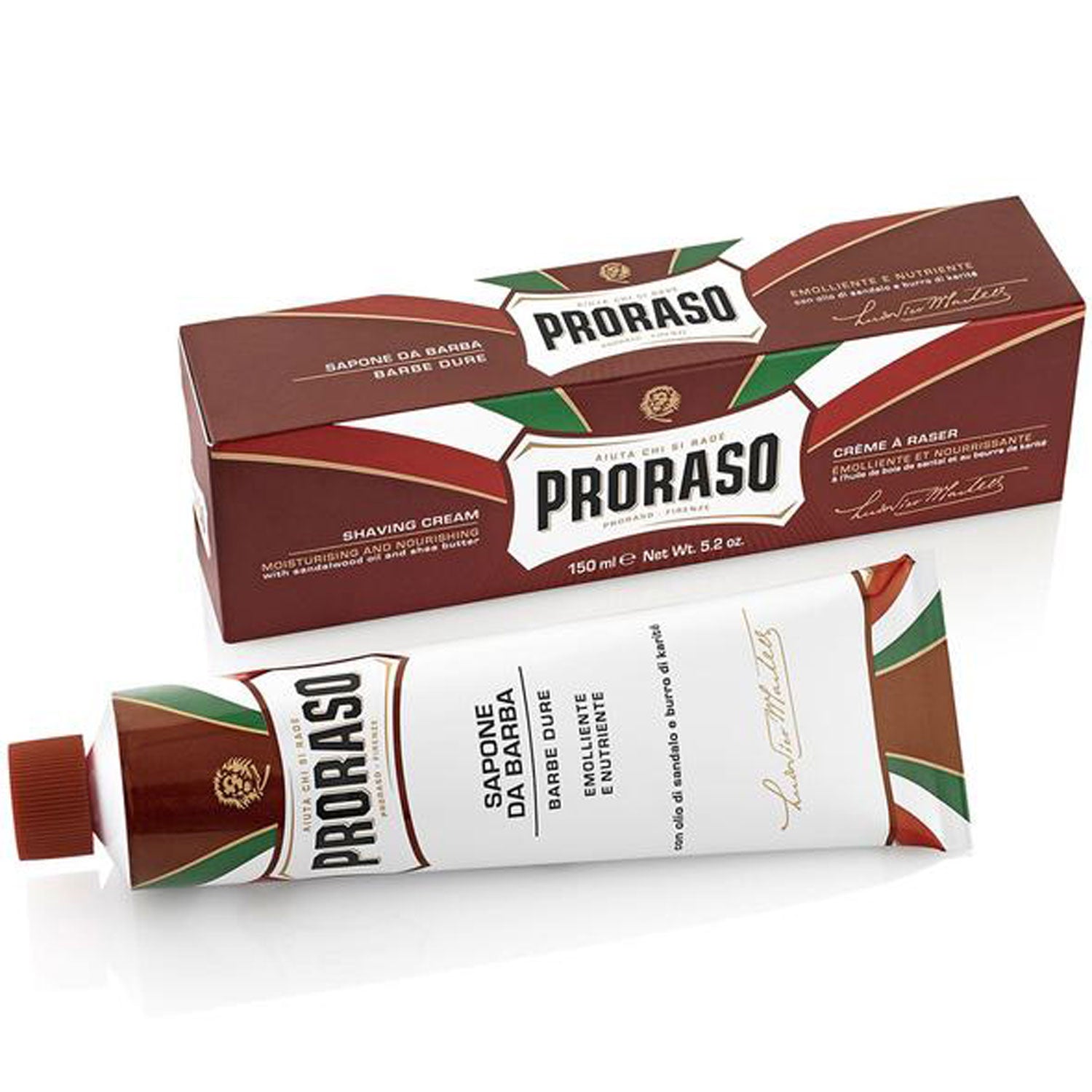 Proraso Sandalwood & Shea Butter Nourish Shaving Cream Tube 150ml - Orcadia
