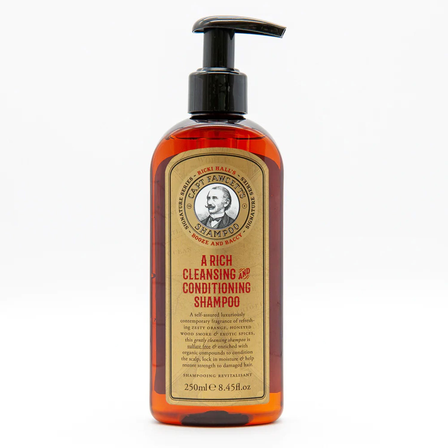 Captain Fawcett Rikki Hall Booze & Baccy Shampoo 250ml | Shampoo for Men - Orcadia