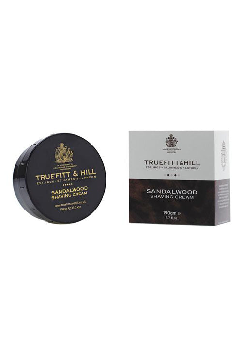 Truefitt & Hill Sandalwood Shaving Cream Bowl 190g - Orcadia