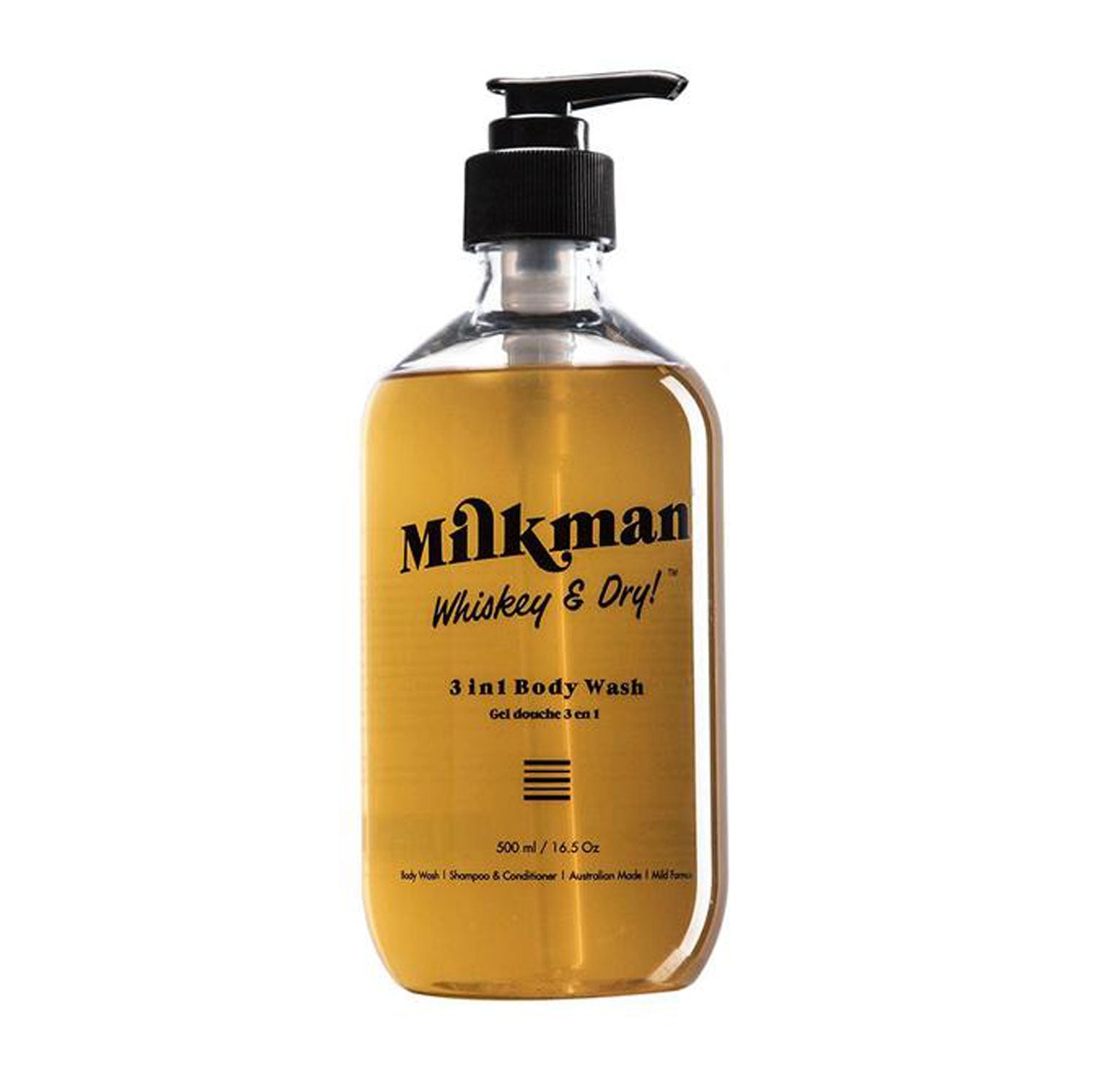 Milkman Grooming Co! Whiskey & Dry 3in1 Body Wash 500ml - Orcadia