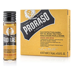 Proraso Hot Oil Beard Treatment 4x 17ml - Wood & Spice - Orcadia