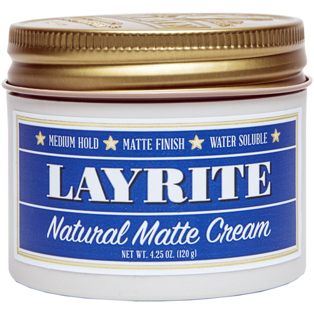 Layrite Natural Matte Cream Pomade 120g | Medium Hold Styling Pomade - Orcadia