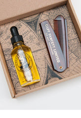 Captain Fawcett Private Stock Beard Oil & Pocket Beard Comb Gift Set - Orcadia